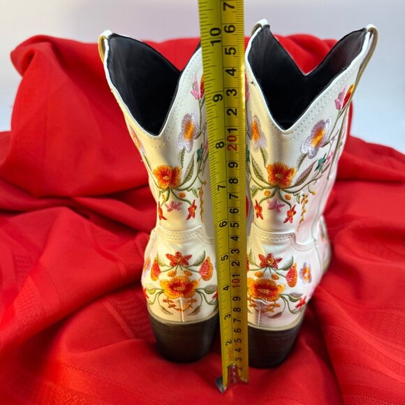 Floral Embroidered Western Cowboy Booties European size 45 - Picture 6 of 12